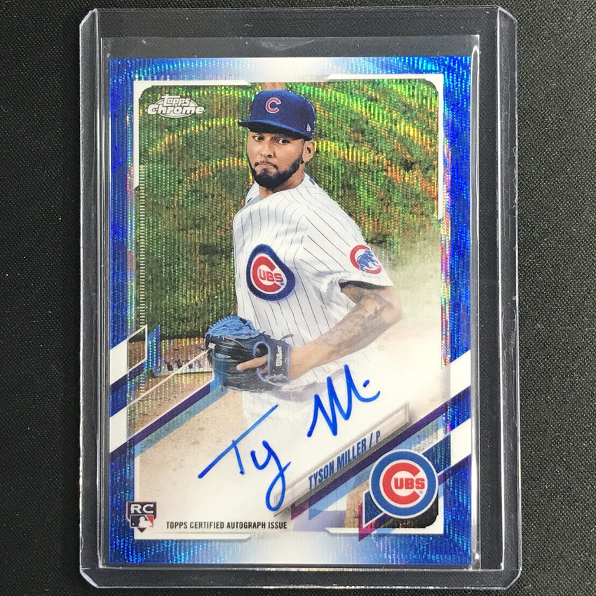 2021 Topps Chrome Tyson Miller Rookie Autographs Blue Wave 148/150