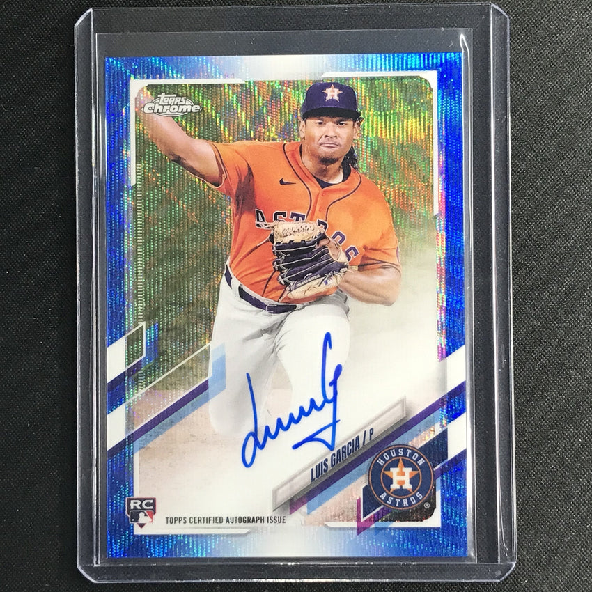 2021 Topps Chrome Luis Garcia Rookie Autographs Blue Wave 20/150