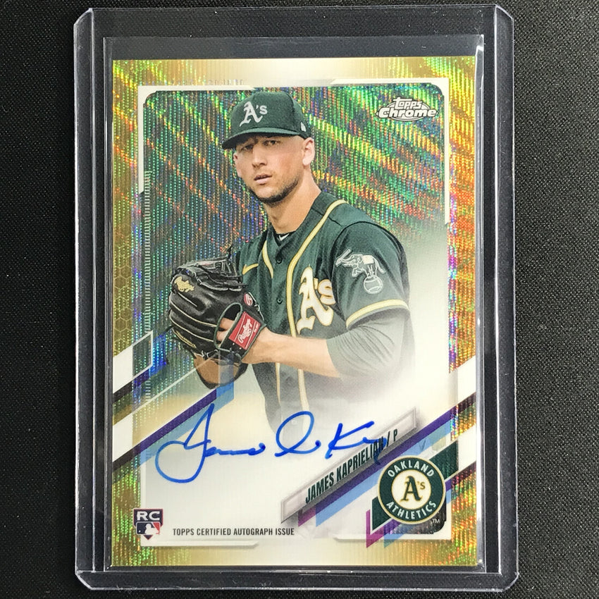 2021 Topps Chrome James Kaprielian Rookie Autographs Gold Wave 37/50