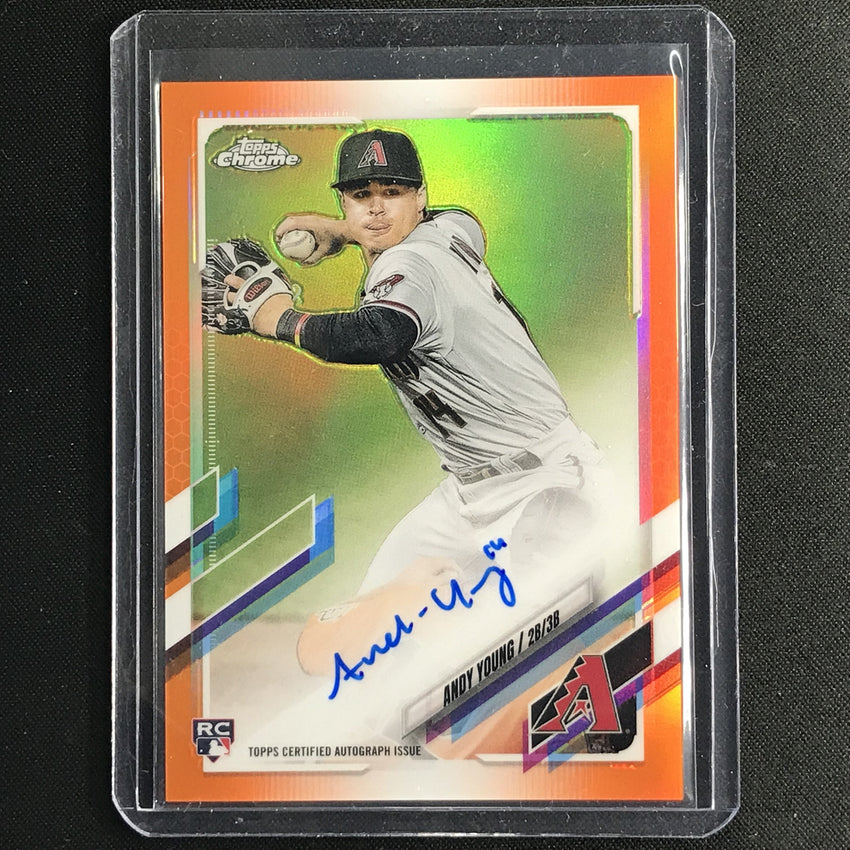 2021 Topps Chrome Andy Young Rookie Autographs Orange 2/25-Cherry Collectables