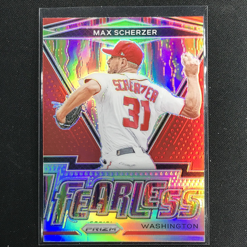 2021 Prizm MAX SCHERZER Fearless Red #20