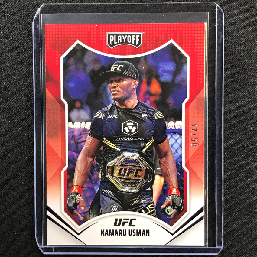 2022 Chronicles Kamaru Usman Playoff Purple 5/49