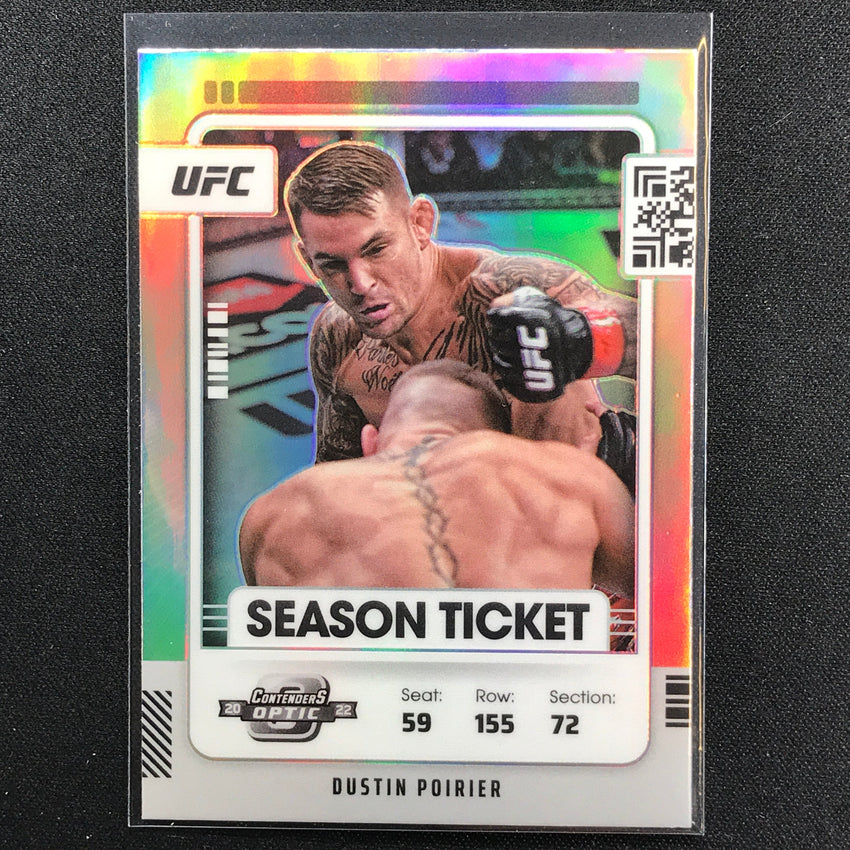 2022 Chronicles DUSTIN POIRIER Contenders Optic Season Ticket Silver Prizm #353