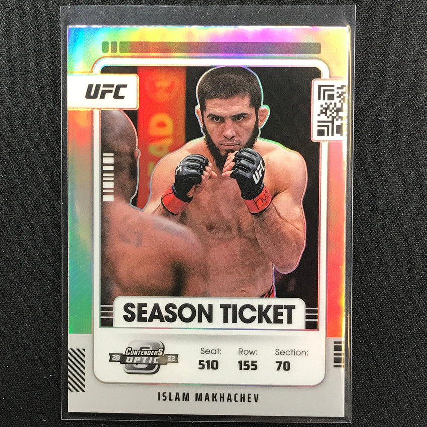 2022 Chronicles ISLAM MAKHACHEV Contenders Optic Season Ticket Silver Prizm #355