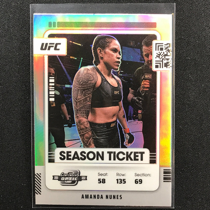 2022 Chronicles AMANDA NUNES Contenders Optic Season Ticket Silver Prizm #359