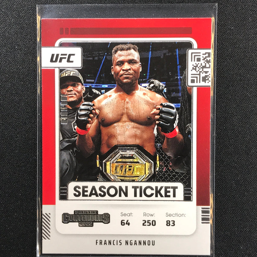 2022 Chronicles Francis Ngannou Contenders Season Ticket Base No 104