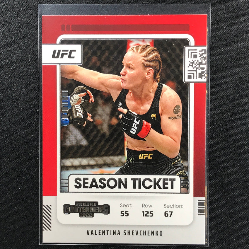 2022 Chronicles VALENTINA SHEVCHENKO Contenders Season Ticket Base #109