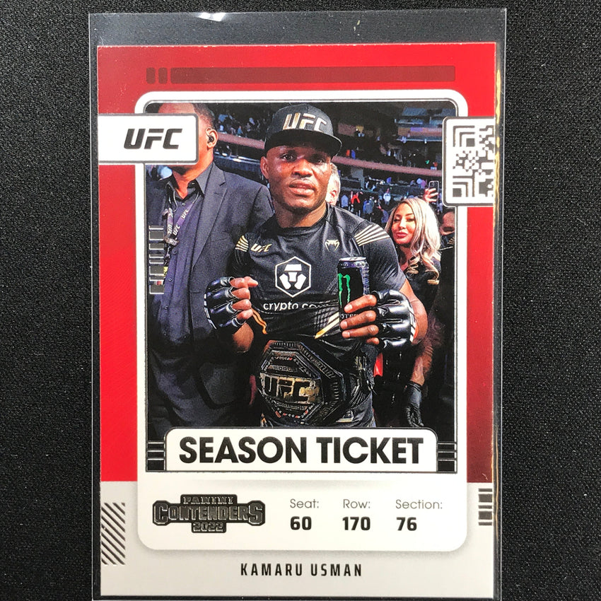 2022 Chronicles KAMARU USMAN Contenders Season Ticket Base #110