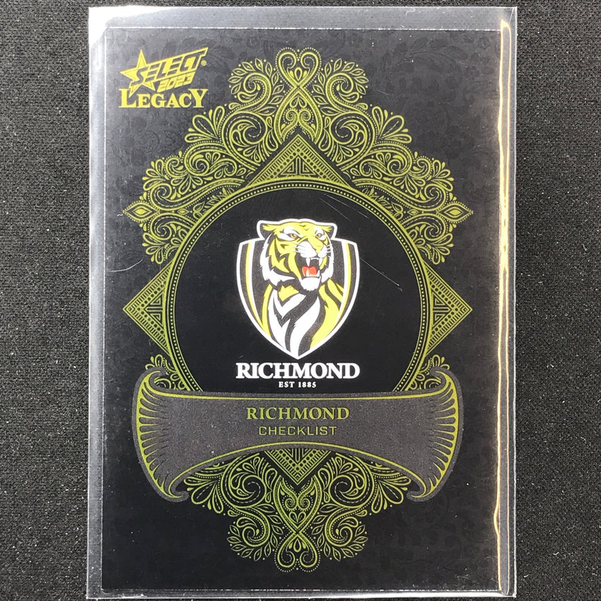 2023 Legacy Afl Richmond Tigers Checklist Logo Legacy Plus 398/425