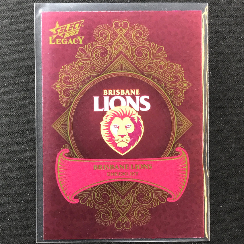 2023 Legacy Afl Brisbane Lions Checklist Logo Legacy Plus 268/425