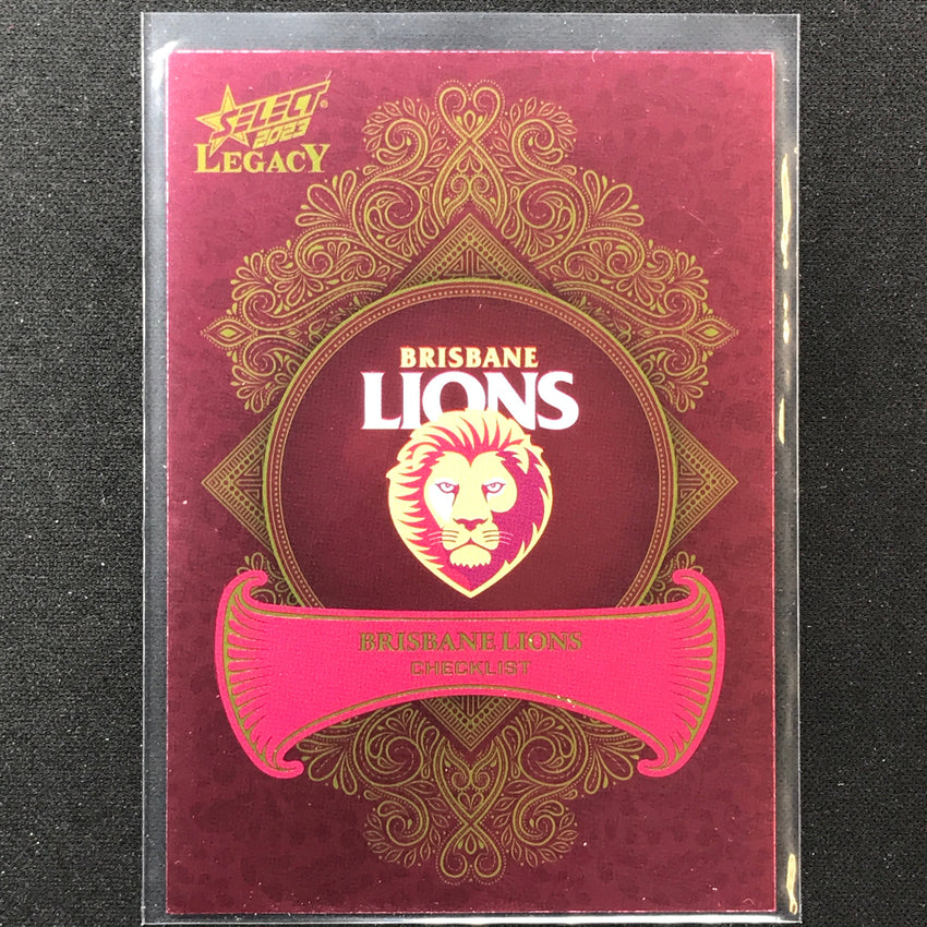 2023 Legacy Afl Brisbane Lions Checklist Logo Legacy Plus 347/425