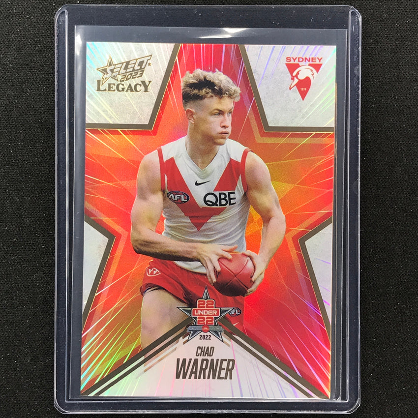 2023 Legacy Afl Chad Warner 2022 22 Under 22 005/195