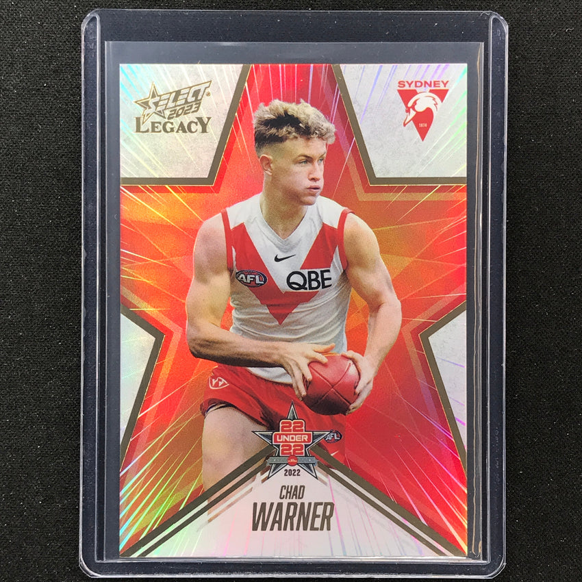 2023 Legacy Afl Chad Warner 2022 22 Under 22 121/195