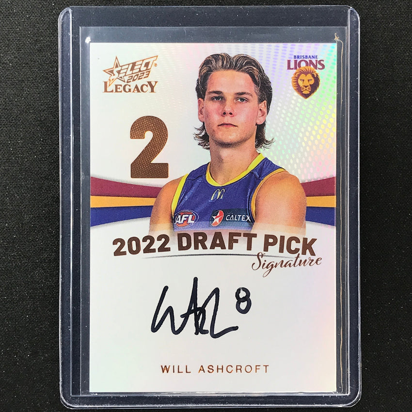 2023 Legacy Afl Will Ashcroft 2022 Draft Pick Signature Auto Copper 161/175