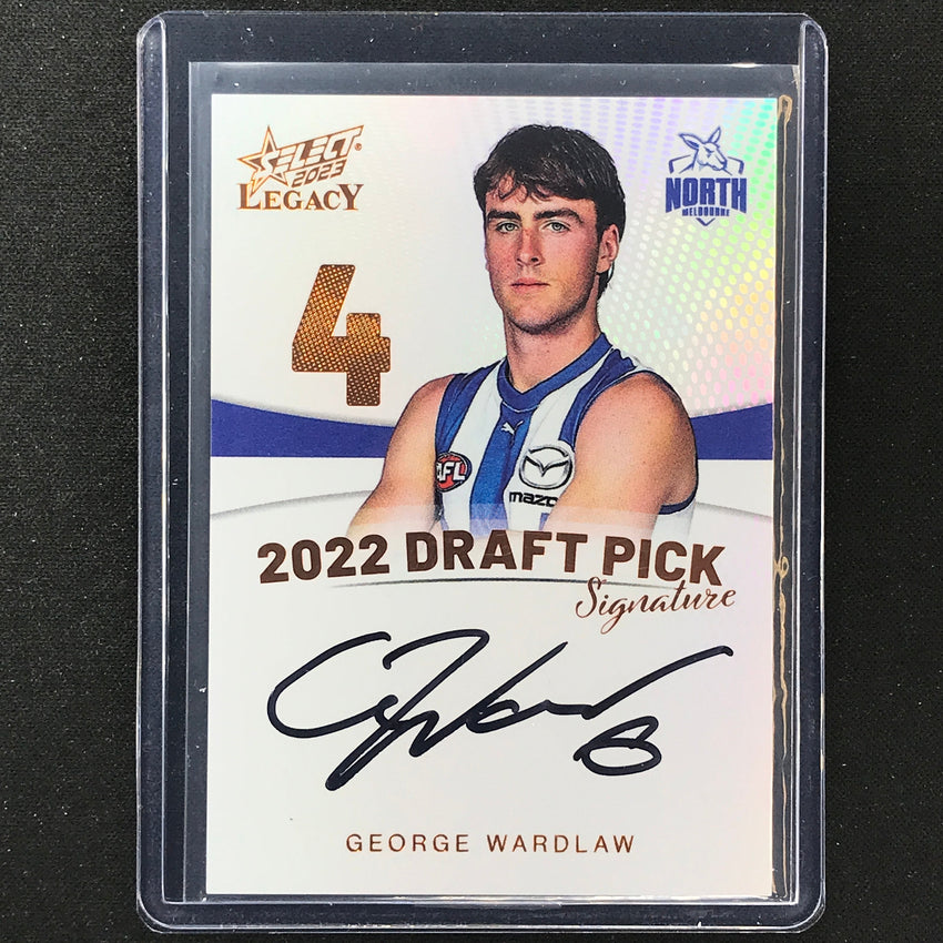 2023 Legacy Afl George Wardlaw 2022 Draft Pick Signature Auto Copper 169/175