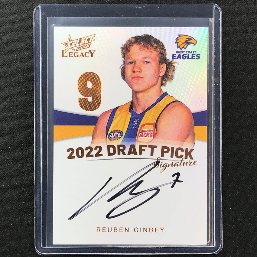 2023 Legacy Afl Reuben Ginbey 2022 Draft Pick Signature Auto Copper 16/175