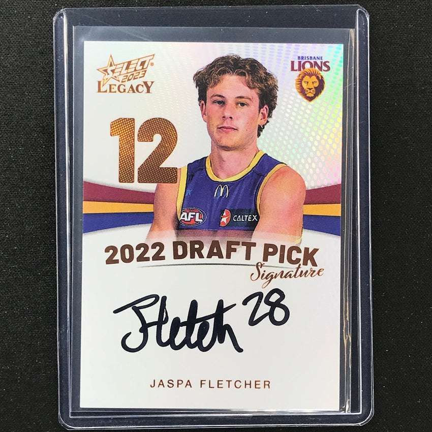 2023 Legacy Afl Jaspa Fletcher 2022 Draft Pick Signature Auto Copper 50/175