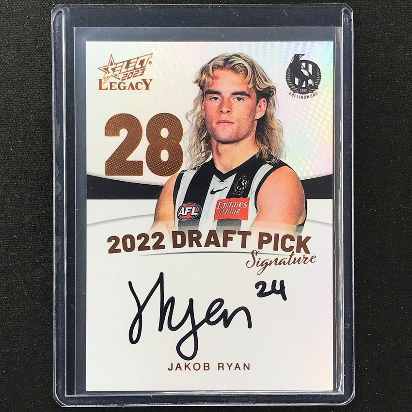 2023 Legacy Afl Jakob Ryan 2022 Draft Pick Signature Auto Copper 108/175