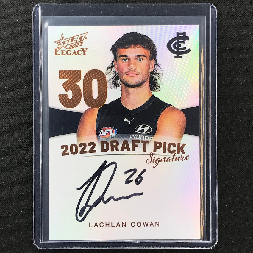2023 Legacy Afl Lachlan Cowan 2022 Draft Pick Signature Auto Copper 174/175