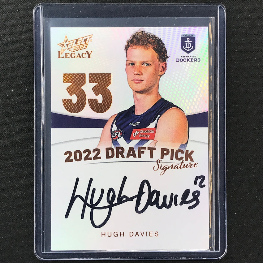 2023 Legacy Afl Hugh Davies 2022 Draft Pick Signature Auto Copper 39/175