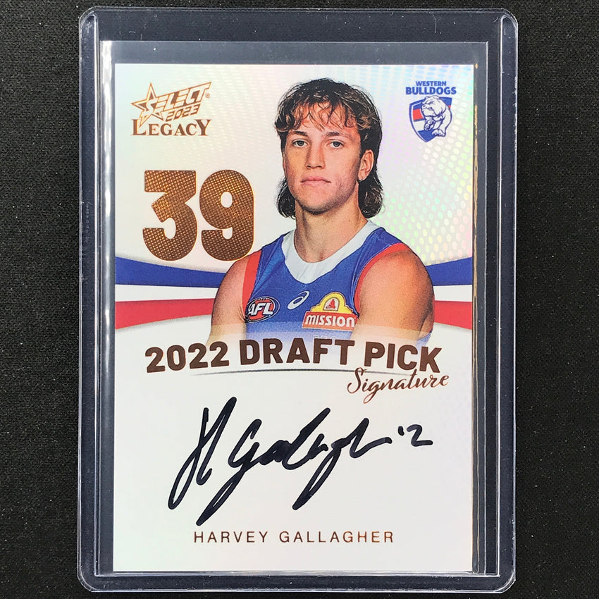 2023 Legacy Afl Harvey Gallagher 2022 Draft Pick Signature Auto Copper 72/175