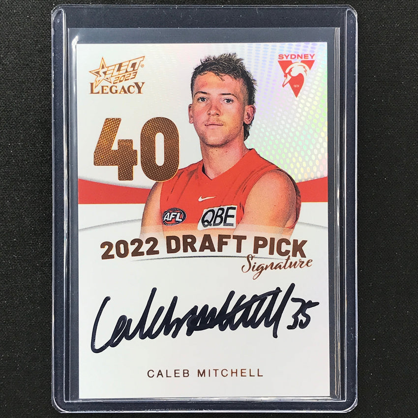 2023 Legacy Afl Caleb Mitchell 2022 Draft Pick Signature Auto Copper 165/175