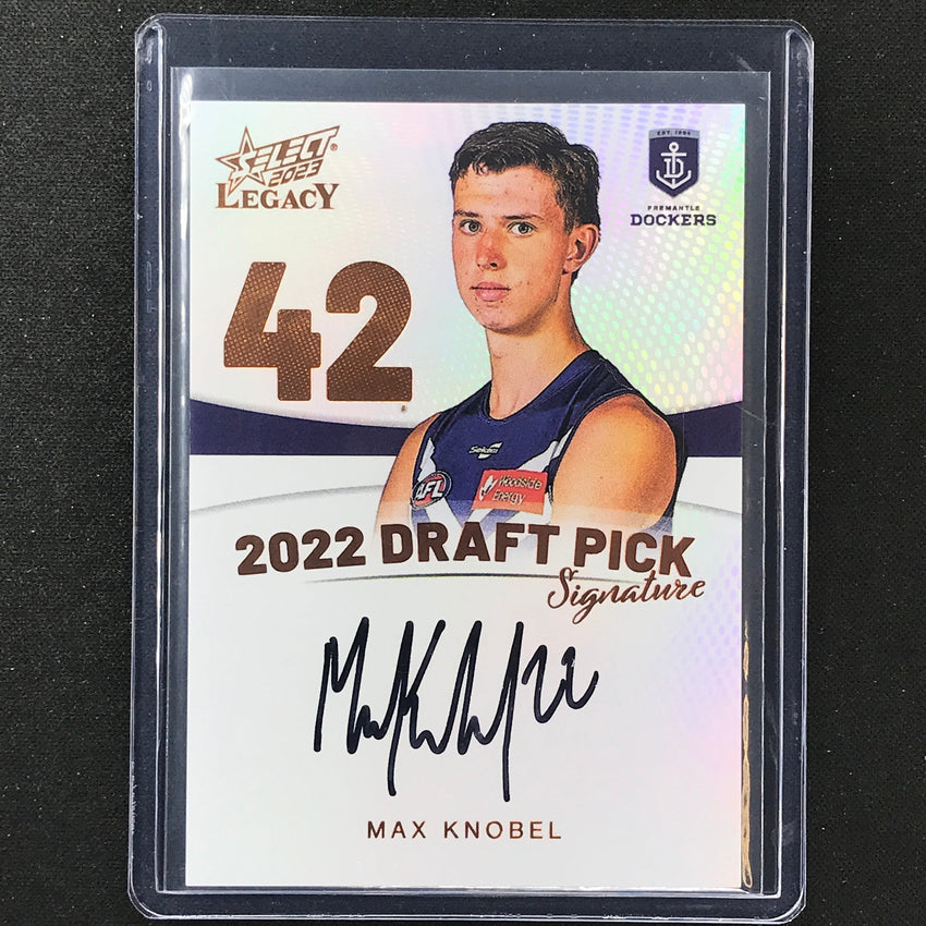 2023 Legacy Afl Max Knobel 2022 Draft Pick Signature Auto Copper 27/175