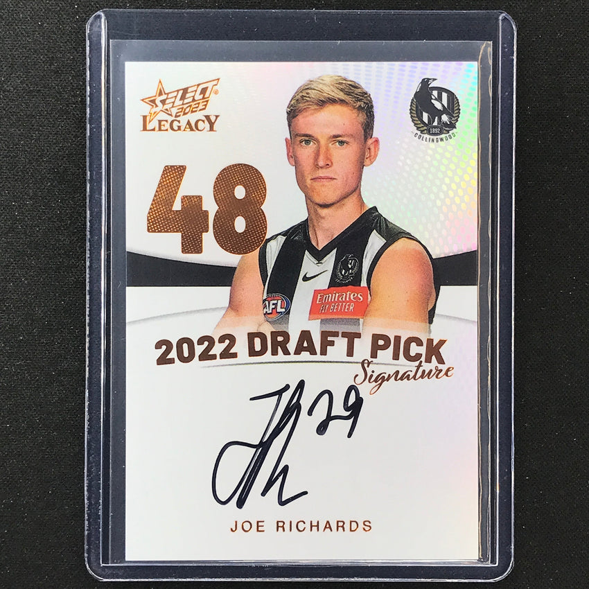 2023 Legacy Afl Joe Richards 2022 Draft Pick Signature Auto Copper 52/175