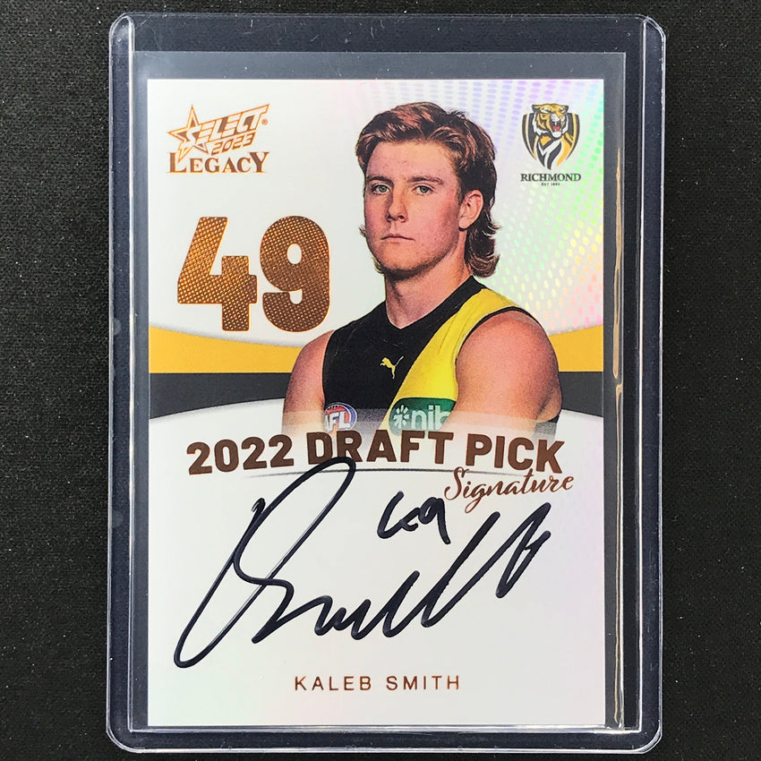 2023 Legacy Afl Kaleb Smith 2022 Draft Pick Signature Auto Copper 114/175