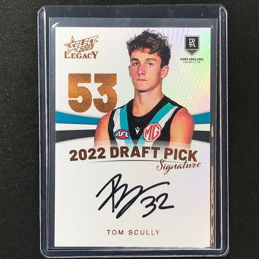 2023 Legacy Afl Tom Scully 2022 Draft Pick Signature Auto Copper 82/175