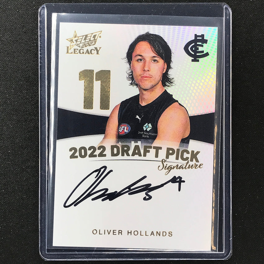 2023 Legacy Afl Oliver Hollands 2022 Draft Pick Signature Auto Gold 57/90