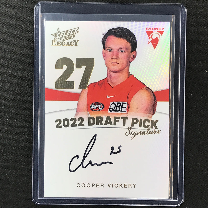 2023 Legacy Afl Cooper Vickery 2022 Draft Pick Signature Auto Gold 34/90