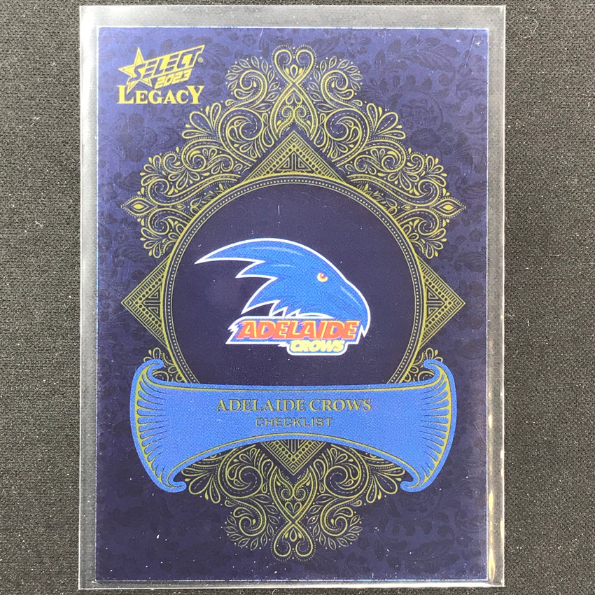 2023 Legacy Afl Adelaide Crows Checklist Logo Legacy Plus 11/425