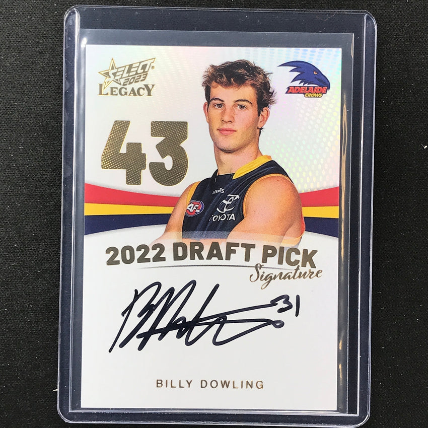 2023 Legacy Afl Billy Dowling 2022 Draft Pick Signature Auto Gold 19/90