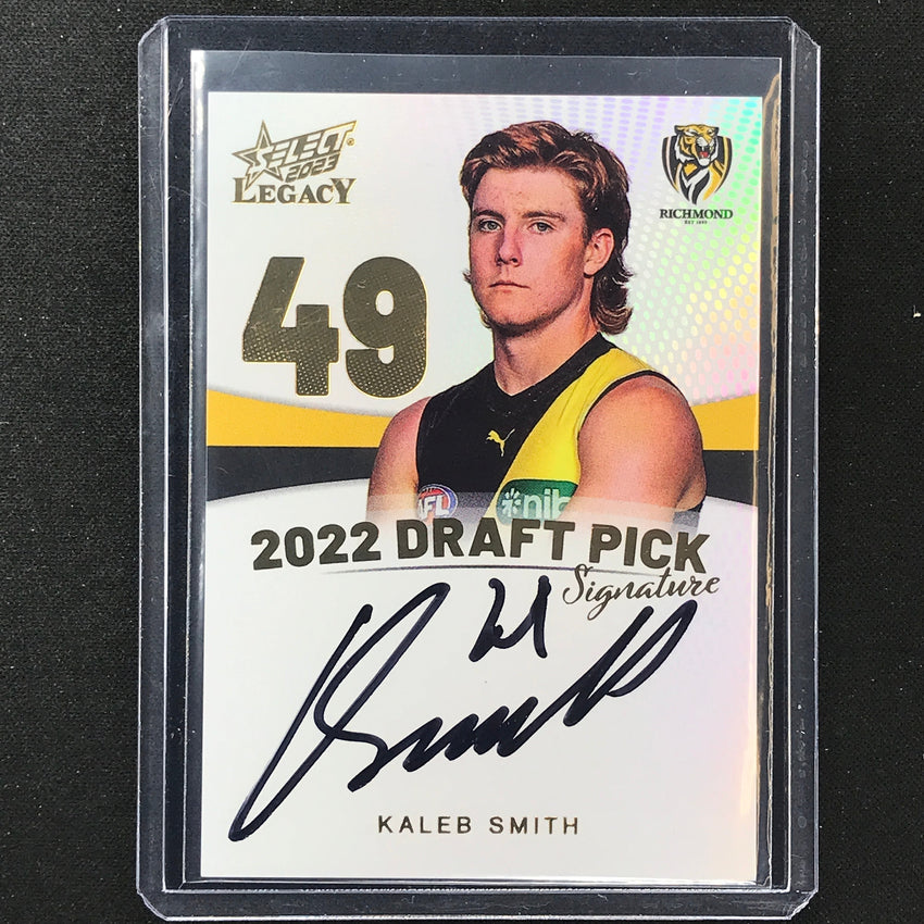 2023 Legacy Afl Kaleb Smith 2022 Draft Pick Signature Auto Gold 80/90