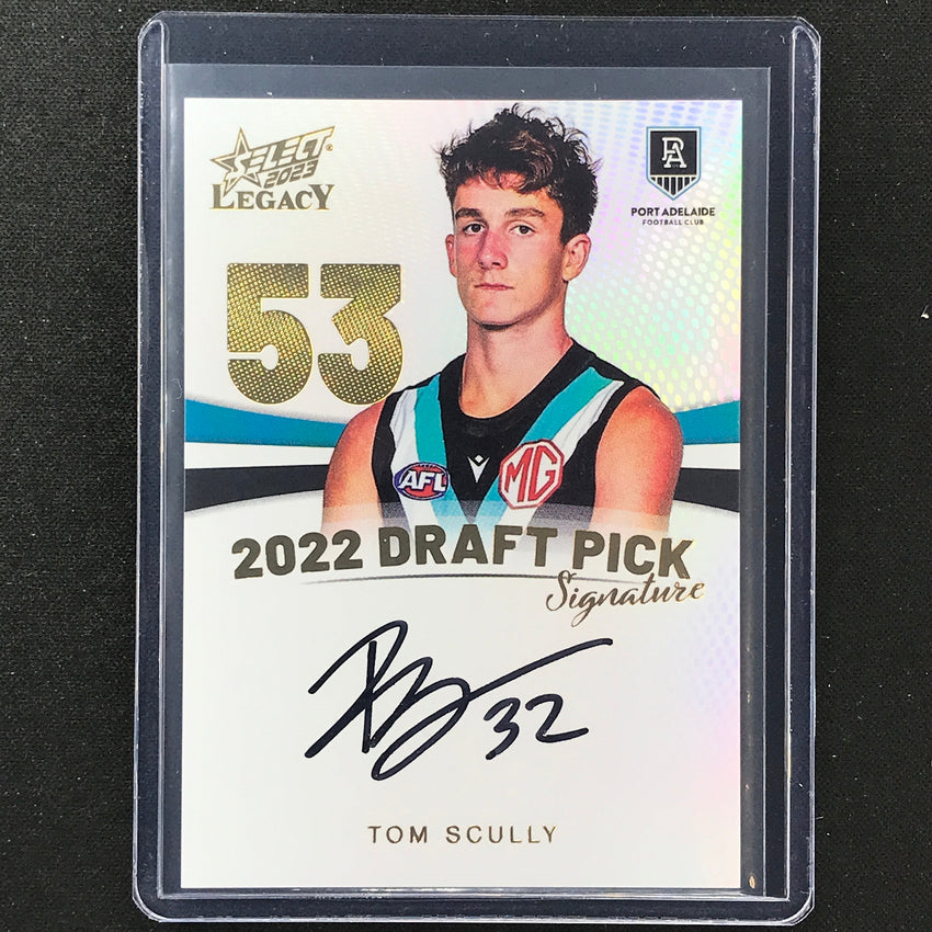 2023 Legacy Afl Tom Scully 2022 Draft Pick Signature Auto Gold 89/90