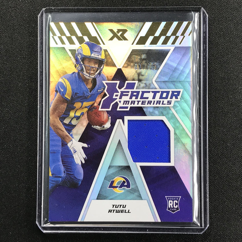 2021 Xr Tutu Atwell X-factor Materials Rookie Jersey 31/75