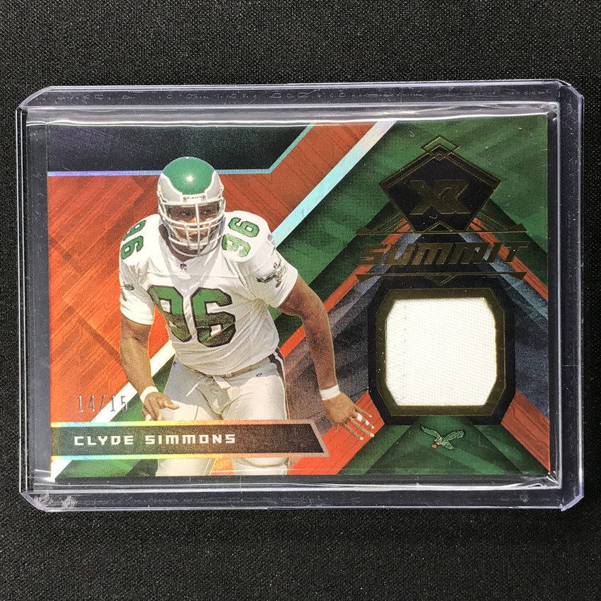 2021 Xr Clyde Simmons Summit Swatches Jersey Patch Orange 14/15