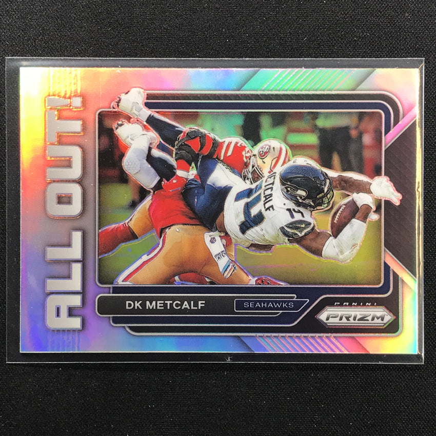 2022 Prizm Dk Metcalf All Out Silver Prizm No 11