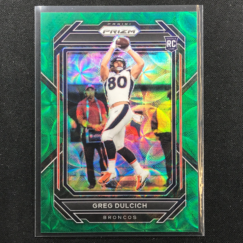 2022 Prizm Greg Dulcich Rookie Green Scope 16/75