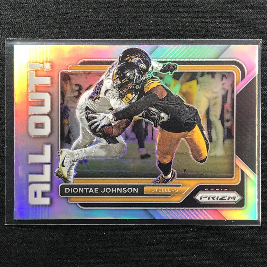 2022 Prizm Diontae Johnson All Out Silver Prizm No 14