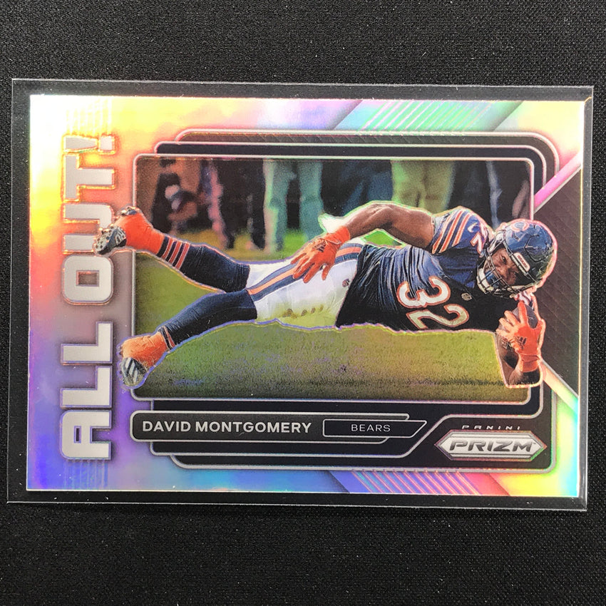 2022 Prizm David Montgomery All Out Silver Prizm No 17