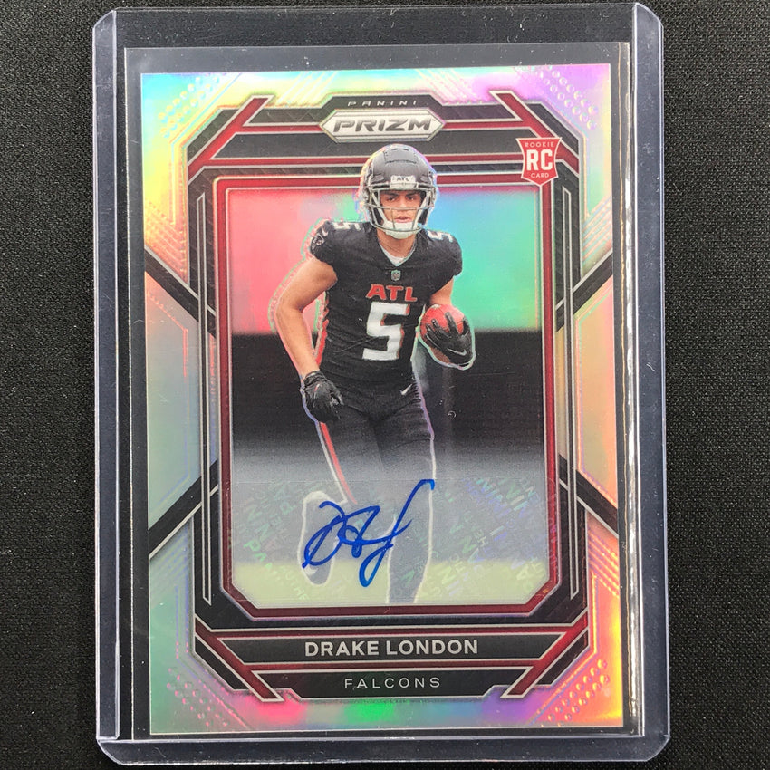 2022 Prizm Drake London Rookie Auto Silver Prizm No 308
