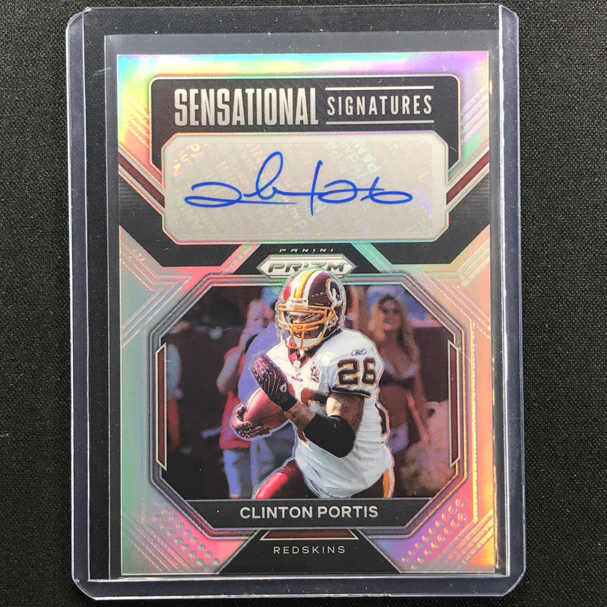 2022 Prizm Clinton Portis Sensational Signatures Auto Silver Prizm 70/149