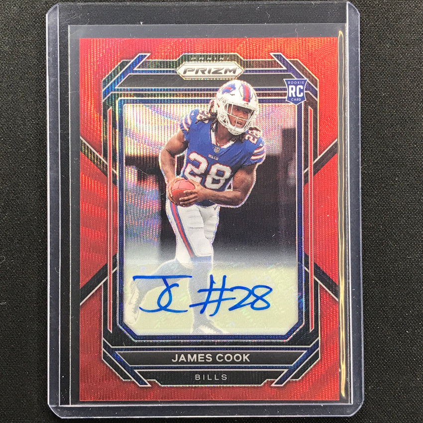 2022 Prizm James Cook Rookie Auto Red Wave 119/149