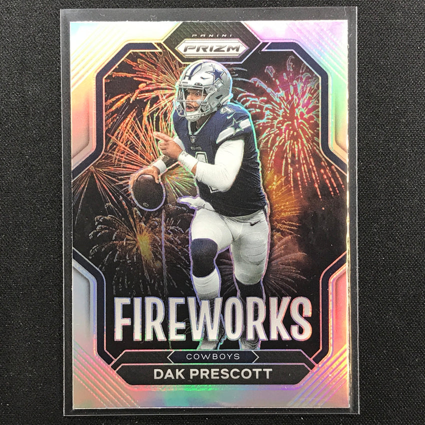 2022 Prizm Dak Prescott Fireworks Silver Prizm No 9