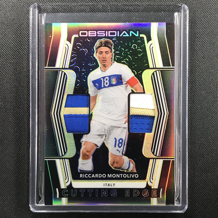 2020-21 Obsidian RICCARDO MONTOLIVO Cutting Edge Dual Patch Yellow 8/10