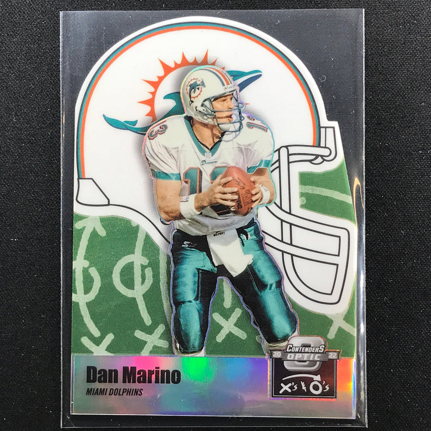 2022 Contenders Optic Dan Marino Xs And Os Die-cut Silver Prizm No 37
