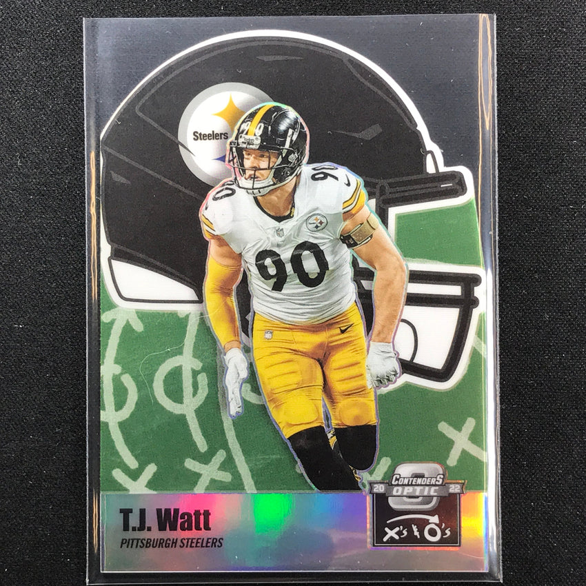 2022 Contenders Optic T.j. Watt Xs And Os Die-cut Silver Prizm No 45