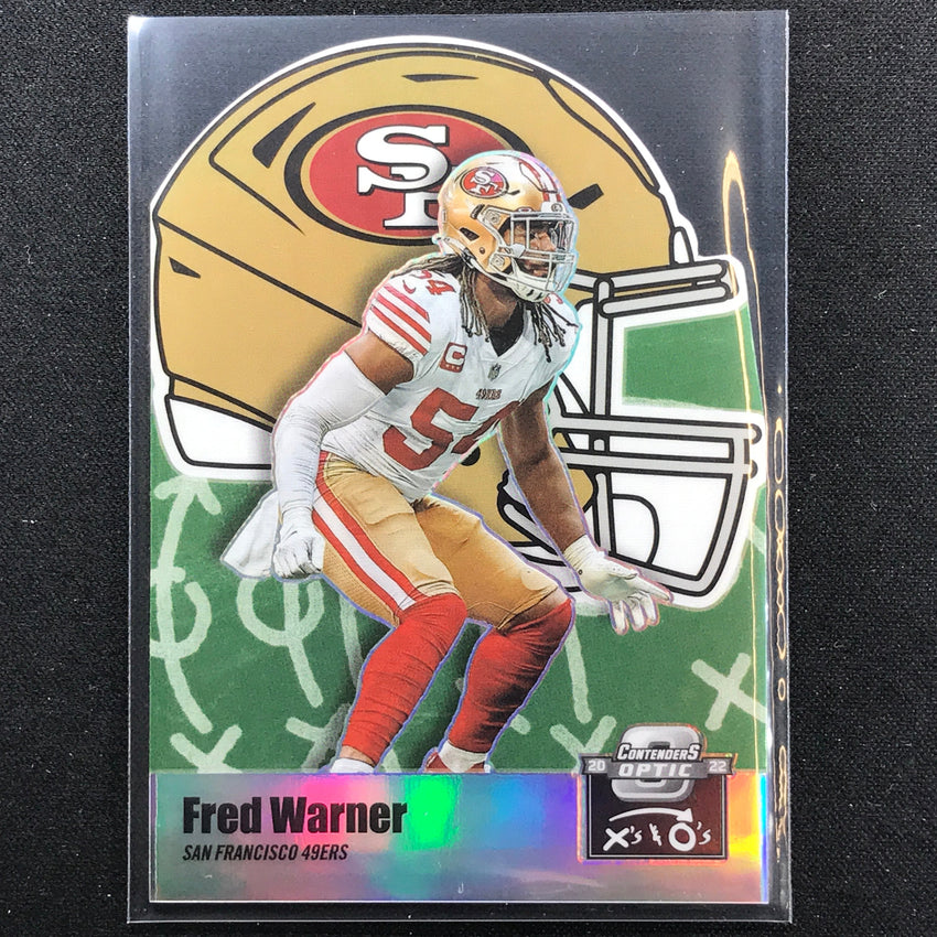 2022 Contenders Optic Fred Warner Xs And Os Die-cut Silver Prizm No 46